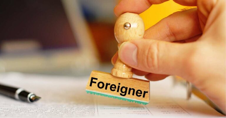stamp with foreigner word